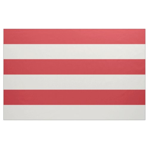 Red and Ivory Wide Stripes Large Scale Fabric