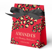 Red and Leopard Print Favor Box