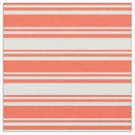 [ Thumbnail: Red and Light Cyan Striped/Lined Pattern Fabric ]