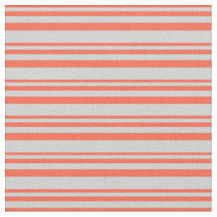 Red and Light Gray Striped/Lined Pattern Fabric