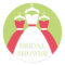 Red And Light Green Bridal Shower Gift Seals