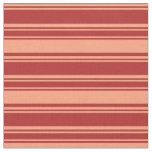 [ Thumbnail: Red and Light Salmon Colored Stripes Fabric ]