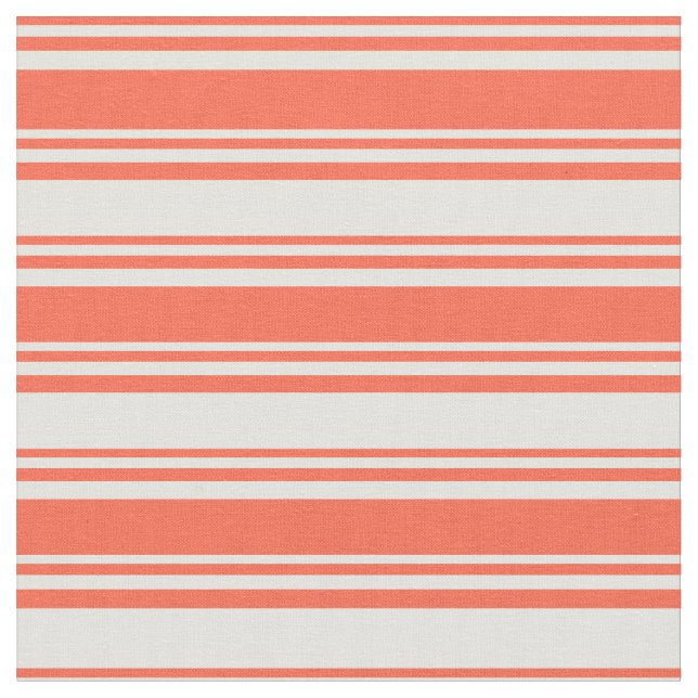 Red and Light Yellow Colored Lines Fabric (Close Up)