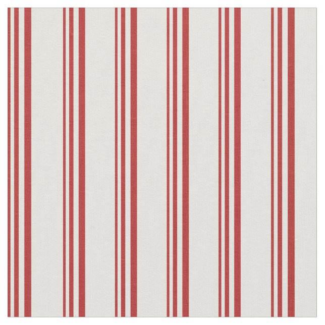 Red and Light Yellow Colored Stripes Fabric (Close Up)