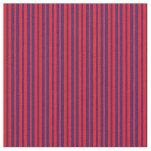 Red and Midnight Blue Stripes Fabric