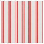 Red and Mint Cream Colored Lines Fabric