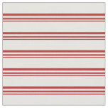 [ Thumbnail: Red and Mint Cream Lined/Striped Pattern Fabric ]