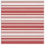 [ Thumbnail: Red and Mint Cream Stripes/Lines Pattern Fabric ]