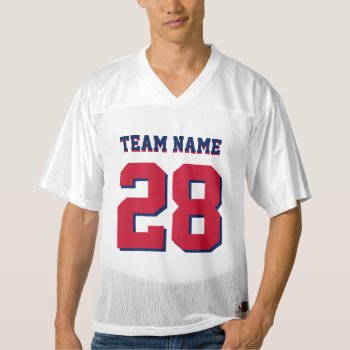 Red And Navy Blue Football Sports Team Jersey by raindwops at Zazzle