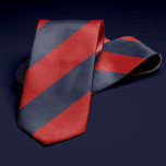Red and Navy Blue Stripes Tie<br><div class="desc">Stylish nautical stripes pattern in bold and classic colors perfect for the office or a night downtown.</div>
