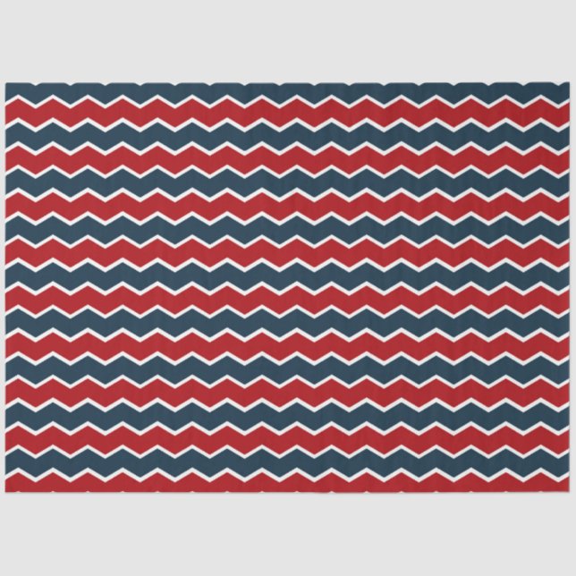 Red and Navy Nautical Series Design 2 Tissue Paper (Front)