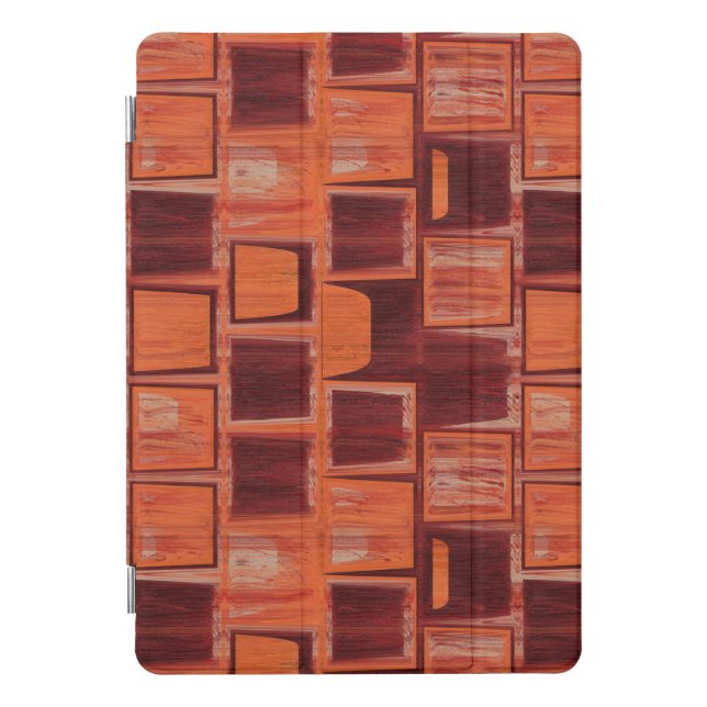 red and orange abstract iPad pro cover (Front)