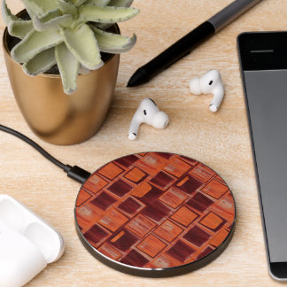 red and orange abstract wireless charger 