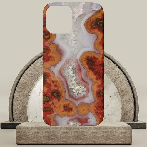 Red and Orange Agate Slab  iPhone 12 Case