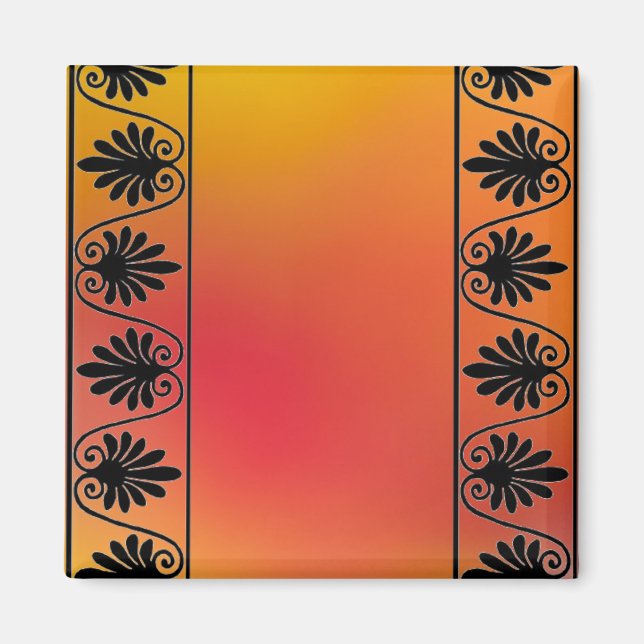 Red and Orange Border Magnet (Front)