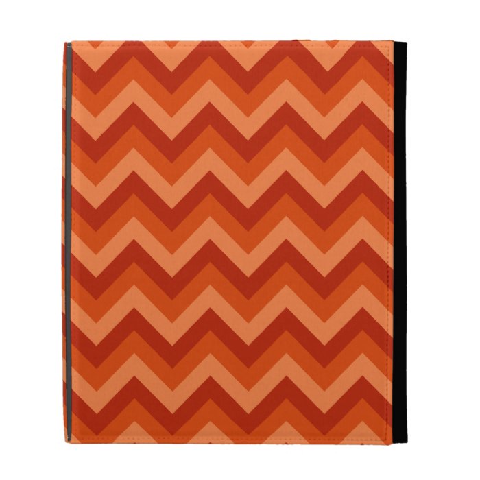 Coral and White Zig Zag Pattern. iPad Case