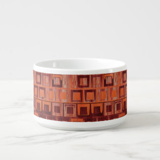 red and orange geometric abstract bowl
