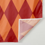 Red and Orange Harlequin Checkered Design  Fabric