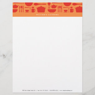 RED AND ORANGE KITCHEN COLLAGE Letterhead