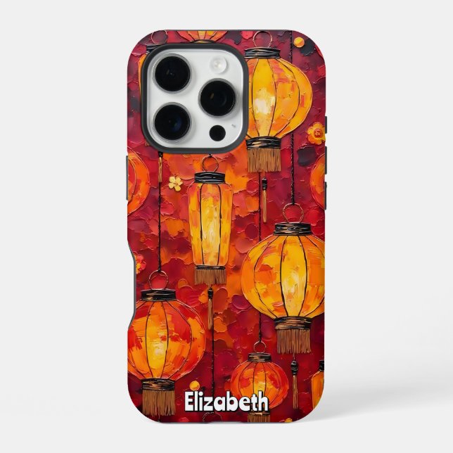 Red and Orange Lanterns Iphone Case (Back)