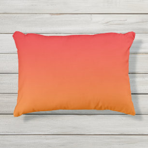 Red And Orange Ombre Outdoor Pillow