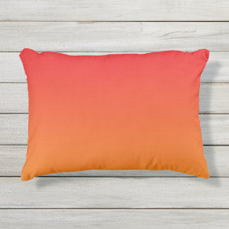 Red And Orange Ombre Outdoor Pillow