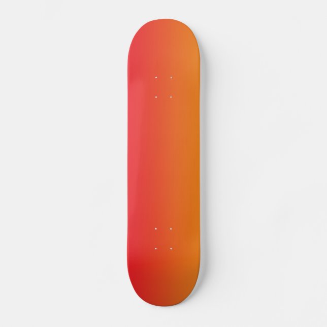 Red And Orange Ombre Skateboard Deck (Front)