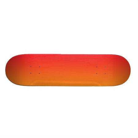 Red And Orange Ombre Skateboard Deck