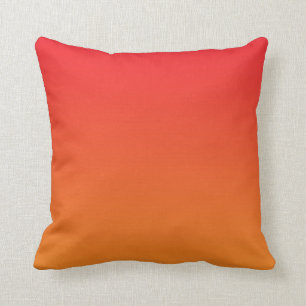 “Red And Orange Ombre” Throw Pillow