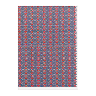 Red and orange paint swirls together, creating a v acrylic print