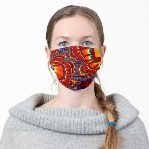 Red and Orange Remix Adult Cloth Face Mask