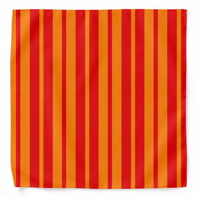 Red and Orange Stripes Design  Bandana (Front)