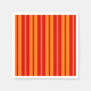 Red and Orange Stripes Design Napkins