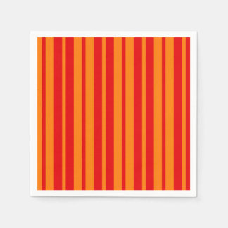 Red and Orange Stripes Design  Napkins