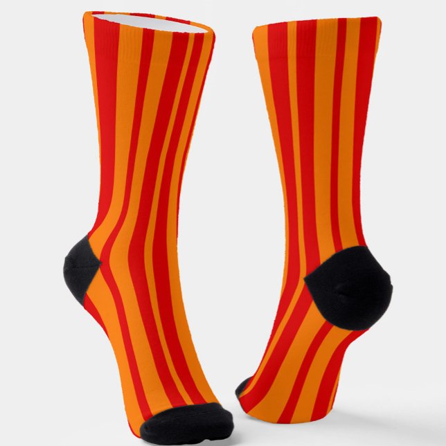 Red and Orange Stripes Design  Socks (Creator Uploaded)