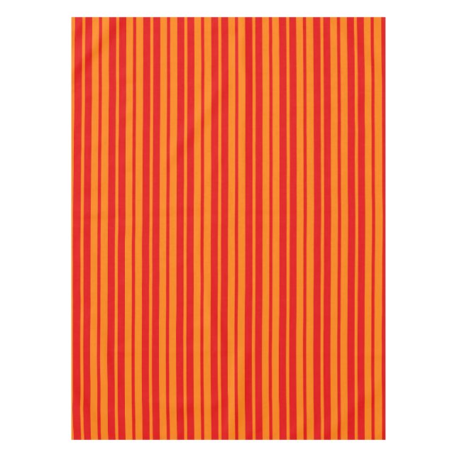 Red and Orange Stripes Design  Tablecloth (Front)