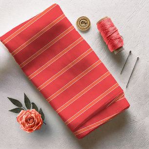 Red and Orange Stripes Fabric