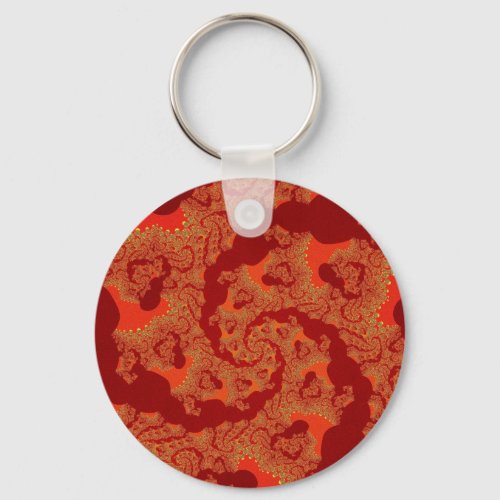 Red and Orange Swirl Keychain