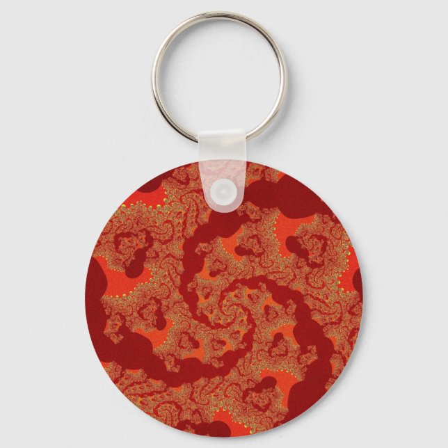 Red and Orange Swirl Keychain (Front)