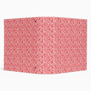 Red and orange wrapping paper with a geometric mot 3 ring binder