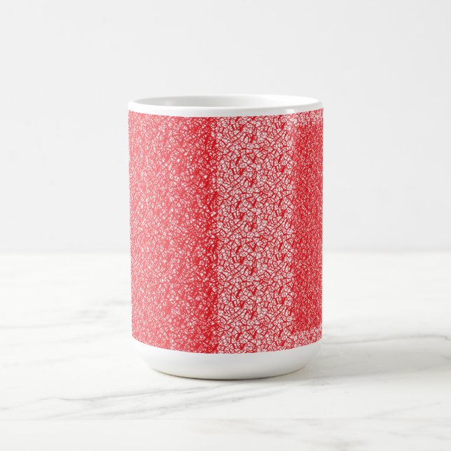 Red and orange wrapping paper with a geometric mot coffee mug (Center)