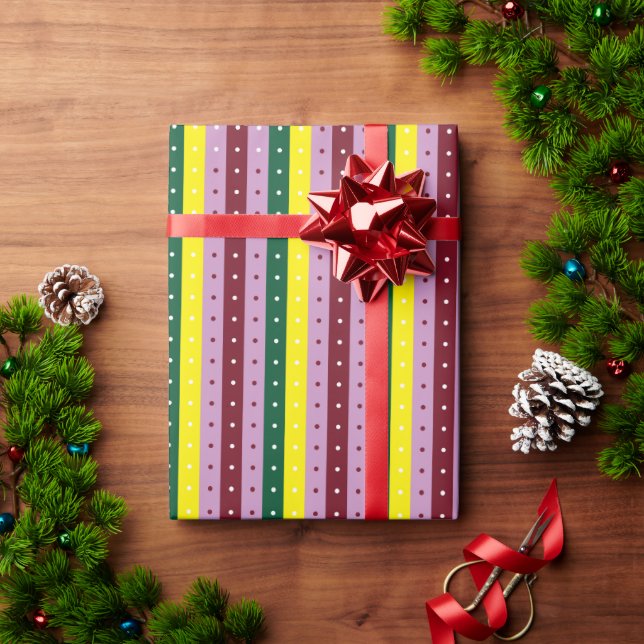Red and orange wrapping paper with a glossy finish (Holiday Gift)