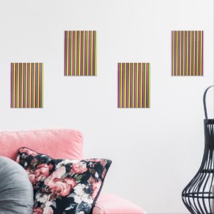 Red and orange wrapping paper with a glossy finish wall art sets