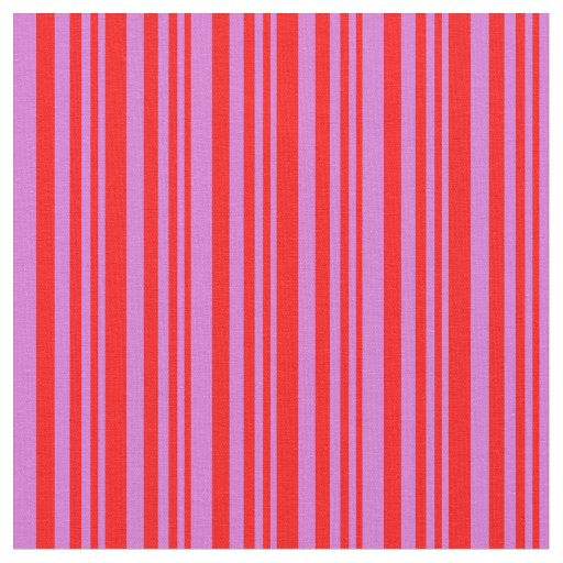 Red and Orchid Stripes Fabric