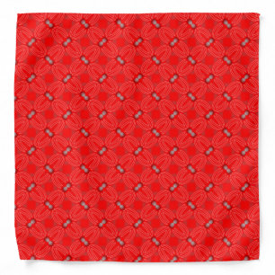 Red and pearl Jimette bandana design.