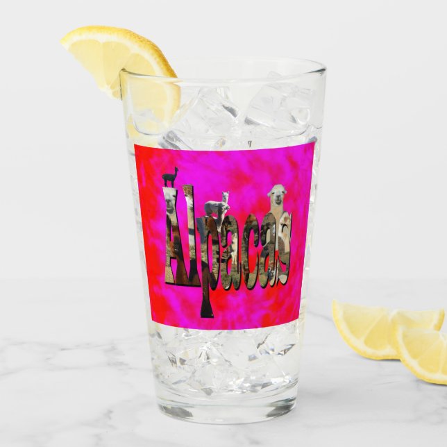 Red And Pink Alpaca Logo Design,   Glass (Front Ice)