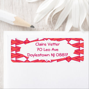 Red and Pink Bowties Label