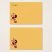 Red and Pink Carnation Recipe Card (Front & Back)