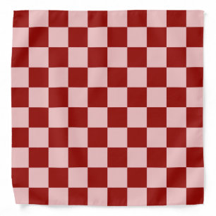 Red and Pink Checkerboard Bandana