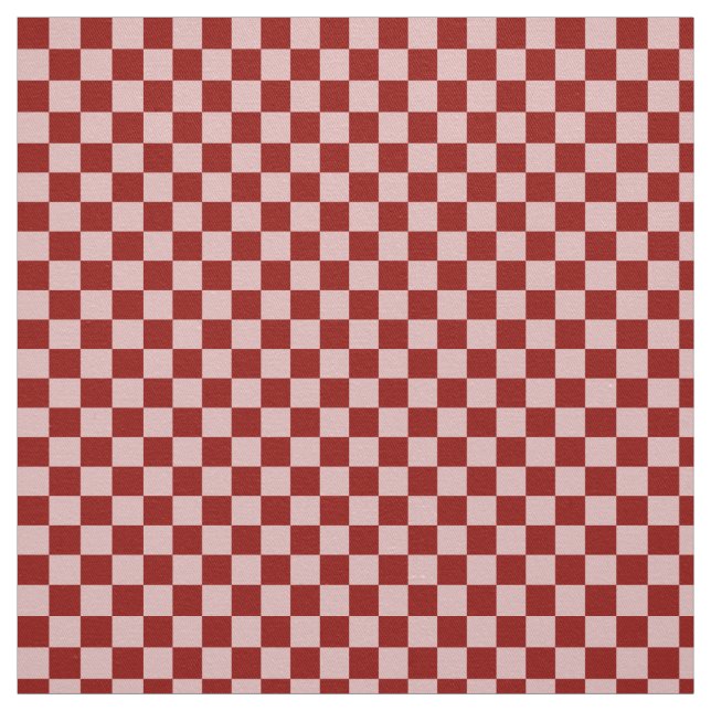 Red and Pink Checkerboard Fabric (Swatch)